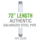 1/2 in. x 72 in. Galvanized Steel Pipe