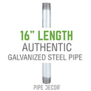 1 in. x 16 in. Galvanized Steel Pipe