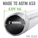 2 in. x 36 in. Galvanized Pipe
