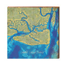 Hilton Head Island Map | Wall Art Print on Real Wood