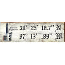 Pensacola Lighthouse White Latitude Longitude | Wall Art Print on Real Wood