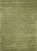 Brockton Solid Green Hand Loomed Wool Area Rug