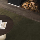 Brockton Solid Green Hand Loomed Wool Area Rug