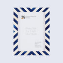 Picture Frames Chevron Pattern Bone Inlay Collection in 29 Sizes, Blue