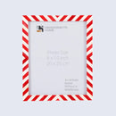 Picture Frames Chevron Pattern Bone Inlay Collection in 4 Sizes, Red