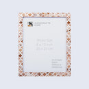 Picture Frames Moroccan Pattern Bone & Resin Inlay Collection in 3 Sizes, Brown