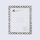 Picture Frames Moroccan Pattern Bone & Resin Inlay Collection in 27 Sizes, Black