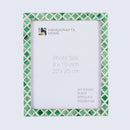 Picture Frames Moroccan Pattern Bone & Resin Inlay Collection in 27 Sizes, Green