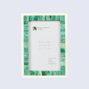 Picture Frames Mosaic Pattern Bone Inlay Collection in 3 Sizes, Green