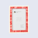 Picture Frames Mosaic Pattern Bone Inlay Collection in 3 Sizes, Red
