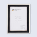 Picture Frames Mosaic Pattern Bone Inlay Collection in 3 Sizes, Black