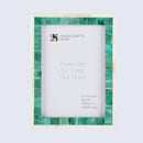 Picture Frames Mosaic Pattern Bone Inlay Collection in 3 Sizes, Green