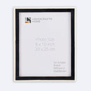Picture Frames Mosaic Pattern Bone Inlay Collection in 3 Sizes, Black