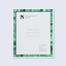 Picture Frames Mosaic Pattern Bone Inlay Collection in 3 Sizes, Green