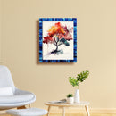 Poster Picture Frame Classic Pattern Bone Inlay Collection in 5 Sizes, Blue