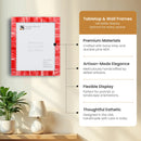 Classic Pattern Picture Frame - Handmade Wall Hanging Decor, Red