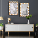 Poster Picture Frame - Marquet Chevron Collection, Pack of 2, Brown & White - Available in 3 Sizes