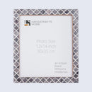 Picture Frames Moroccan Bone and Resin Inlay Collection Grey, 5 Sizes