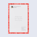 Classic Pattern Picture Frame - Handmade Wall Hanging Decor, Red