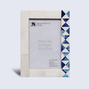 White & Blue Bone Inlay Picture Frame - 4x6 & 5x7