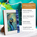 Plain White & Blue Bone Inlay Picture Frame - 4x6 & 5x7