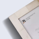 Plain White & Brown Bone Inlay Picture Frame - 4x6 & 5x7