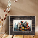 Horn Inlay & Resin Inlay Shagrin Picture Photo Frames Brown, 4x6 5x7