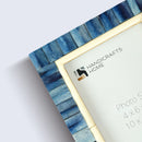 Ivory Ocean Bone Inlay Blue Picture Frame- 4x6 & 5x7