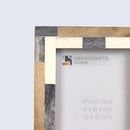 Bone Inlay & Mango Wood Tile Pattern Picture Frame