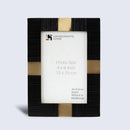 Resin Inlay Deco Black & Gold Picture Frame For Desk & Wall-3 Sizes