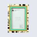 Green Abstract Ink Resin Inlay Picture Frame in 4x6 & 5x7