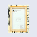 Ivory Abstract Ink Resin Inlay Picture Frame in 4x6 & 5x7