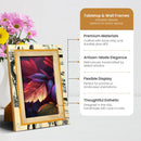 Ivory Abstract Ink Resin Inlay Picture Frame in 4x6 & 5x7