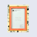 Peach Abstract Ink Resin Inlay Picture Frame in 4x6 & 5x7