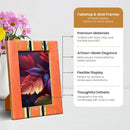 Peach Resin Inlay Picture Frame- Ink Marble Design in 4x6 & 5x7