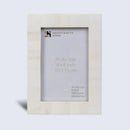 Classic Plain White Bone Inlay 4x6 Photo Frame