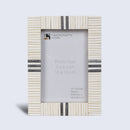 Grey & White Bone Inlay Picture Frame - 4x6 & 5x7