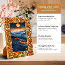 Mother of Pearl Crush Resin Inlay Picture Frame 4x6 in 4 Colors