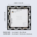 Picture Frames Pearlescent Tiptoe Pattern Mother of Pearl & Resin Collection in 4x4, Make to Order