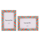 Picture Frames Candy Cane Melon Twist Pattern in Bone & Resin Inlay Collection in 3 Sizes, Pack of 2