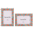 Picture Frames Candy Cane Melon Twist Pattern in Bone & Resin Inlay Collection in 3 Sizes, Pack of 2