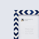 Picture Frames Lisbon Azul Pattern Resin Inlay Collection in 3 Sizes, Pack of 2