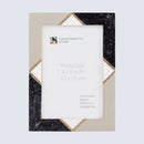 Picture Frames Menton Grey Pattern Resin Inlay Collection in 3 Sizes