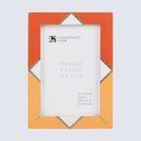Picture Frames Menton Orange Pattern Resin Inlay Collection in 3 Sizes