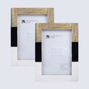 Picture Frames Mondrian Maple Pattern Resin Inlay Collection in 3 Sizes