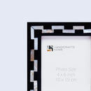 Picture Frames Pearlescent Tiptoe Pattern Mother of Pearl & Resin Collection in 3 Sizes