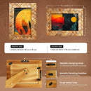 Wood Inlay Cinnamon Plaits Pattern Picture Photo Frame - 4x6