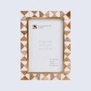 Picture Frames Halo Ivory Pattern Wood & Resin Inlay in 3 Sizes