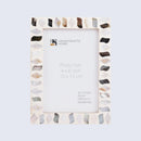Picture Frames Pearlescent Fossil Pattern Mother of Pearl & Resin Collection in 3 Sizes