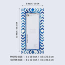 Taj Pattern Picture Frame Handmade Wall Hanging Decor Blue - 4x10
